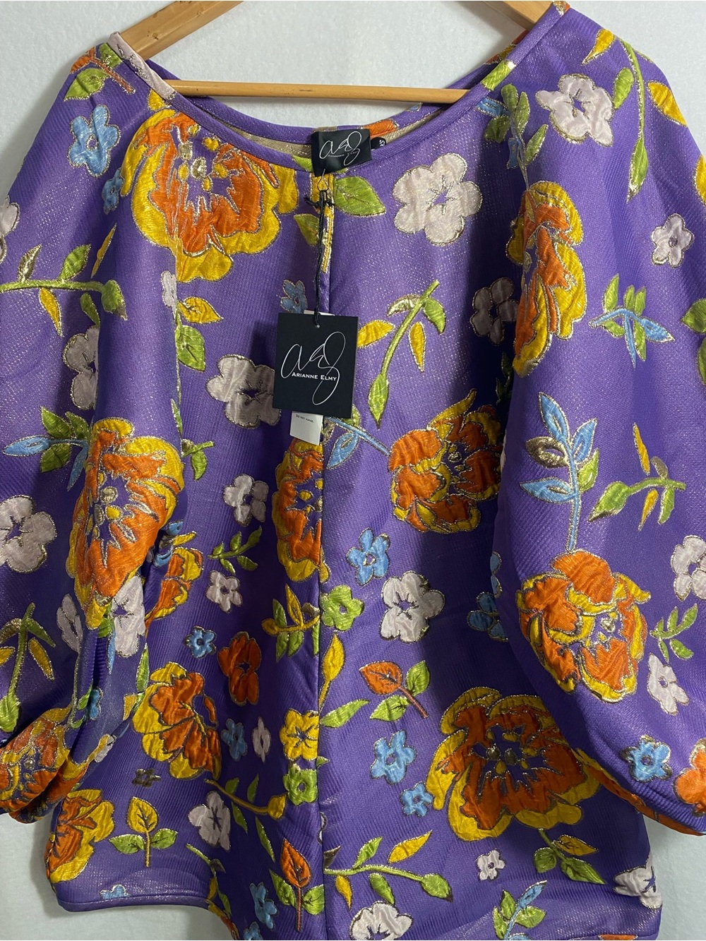 Free People Arianne Elmy Slim Fit Good Luck Dress Purple Orange Floral XS NWT - Picture 2 of 14